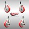 Service Caster 5 Inch 316SS Red Poly Swivel 7/8 Inch Expanding Stem Caster Brake SCC, 2PK SCC-SS316EX20S514-PPUBRED-2-TLB-2-78 - alternate 5